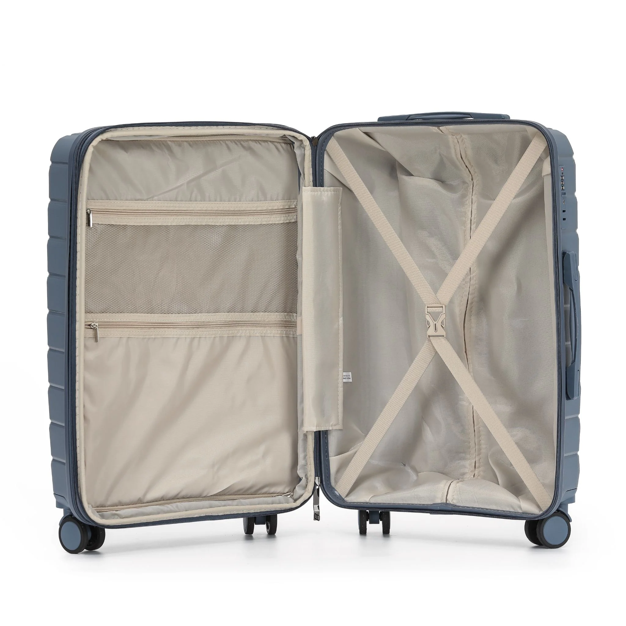 New Zealand Luggage Pilot Collection 2-Pce Polypropylene Luggage set 66cm/55cm NZ005-Slate - Image 3