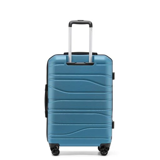 New Zealand Luggage Co - Checked 67cm Lake Blue - Franz Josef Medium Trolley Case SS604B - Image 3