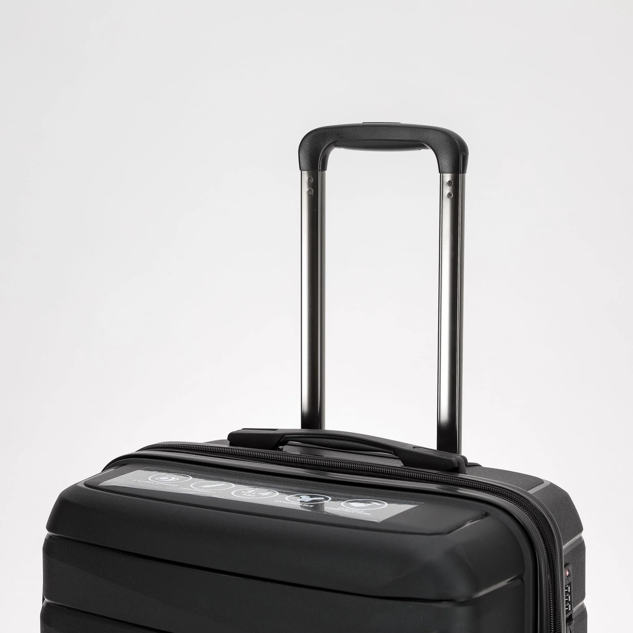 The New Zealand Luggage Co Pilot Collection Polypropylene Trolley Cases 76/66/55cm NZ005-Full Set Black - Image 7