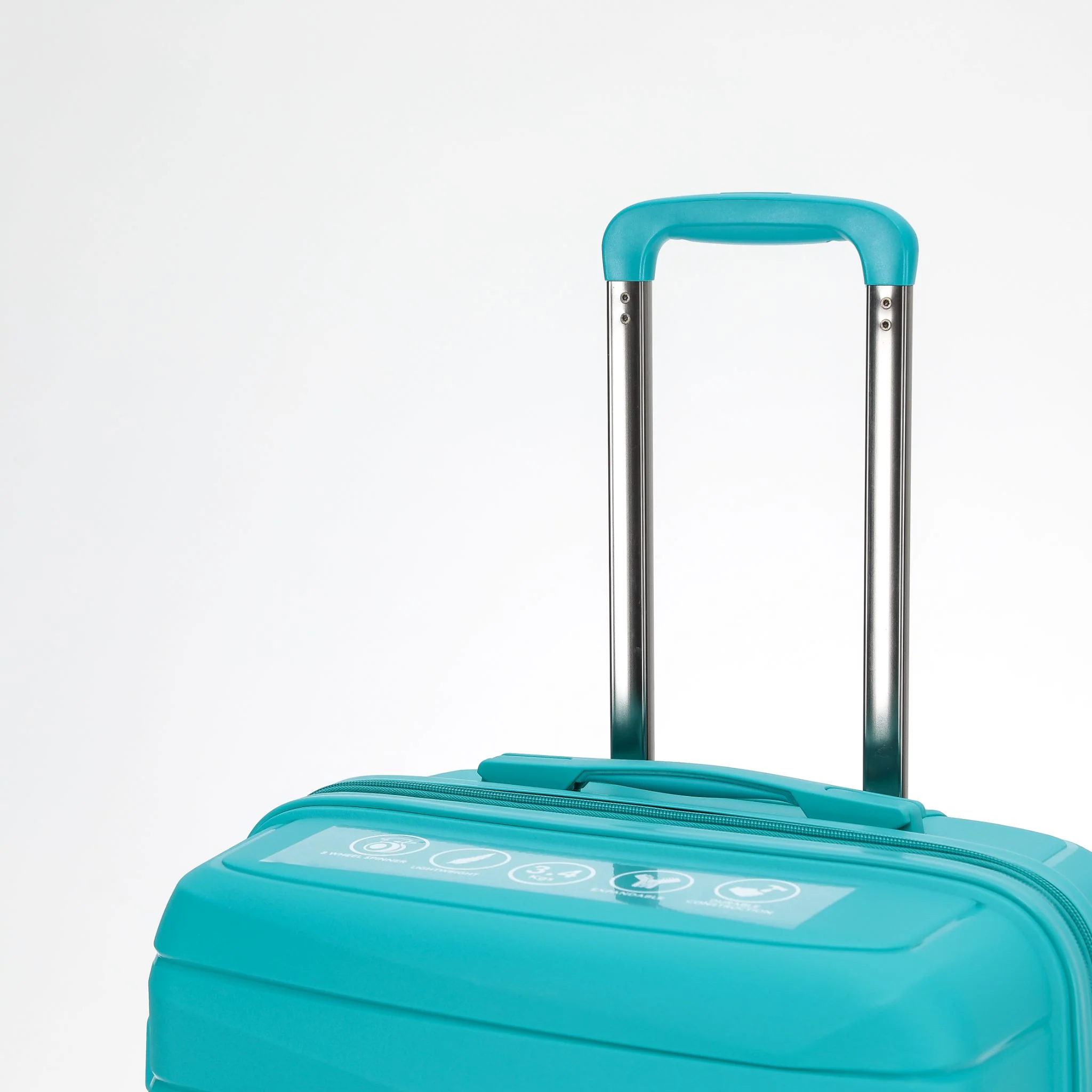 The New Zealand Luggage Co Pilot Collection Polypropylene Trolley Cases 76/66/55cm NZ005-Full Set Teal - Image 6