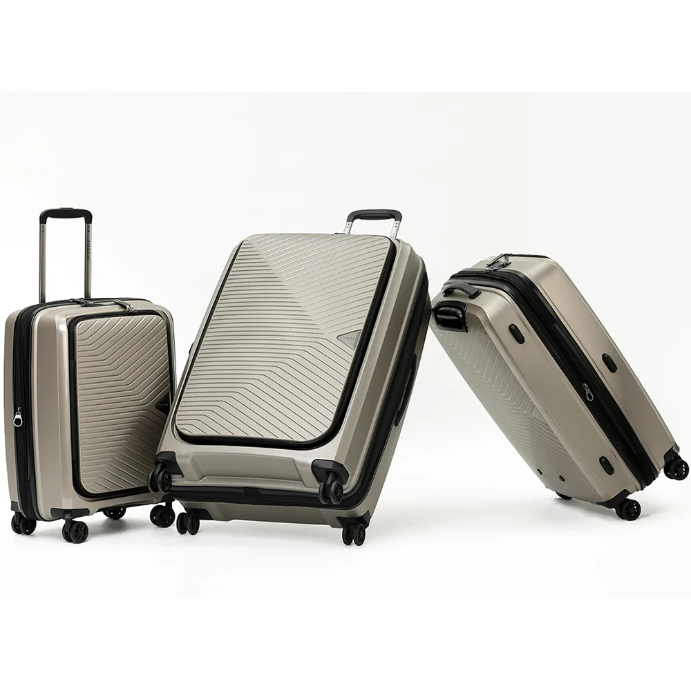Tosca 76cm Space-X Collection Polypropylene Top-Lid Opening luxury trolley luggage TCA100A Champagne - Image 10