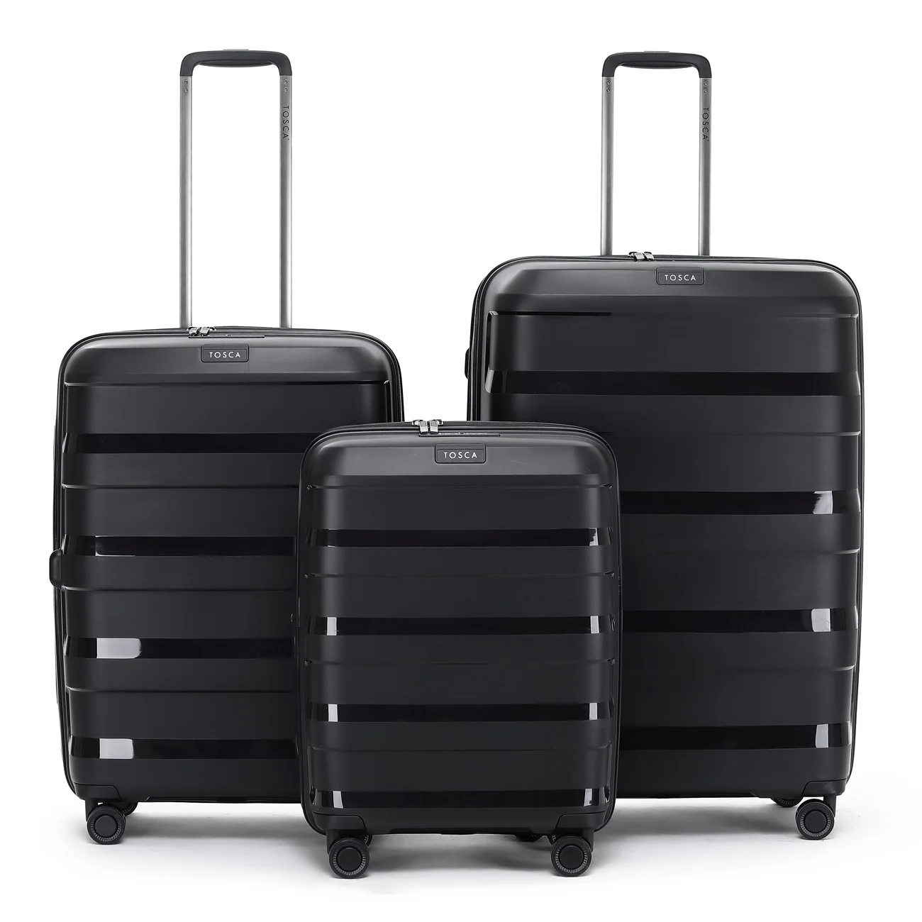 Tosca 55cm Black Comet hard side polypropylene Carry on Trolley case TCA200C - Image 5