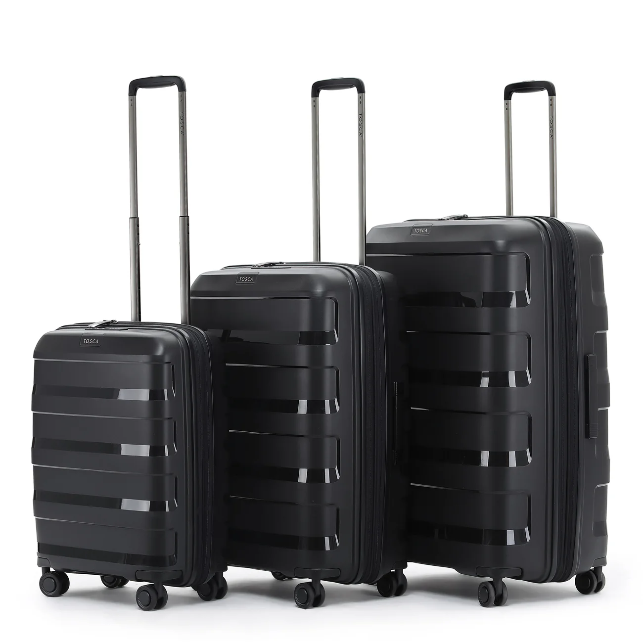 Tosca 55cm Black Comet hard side polypropylene Carry on Trolley case TCA200C - Image 6