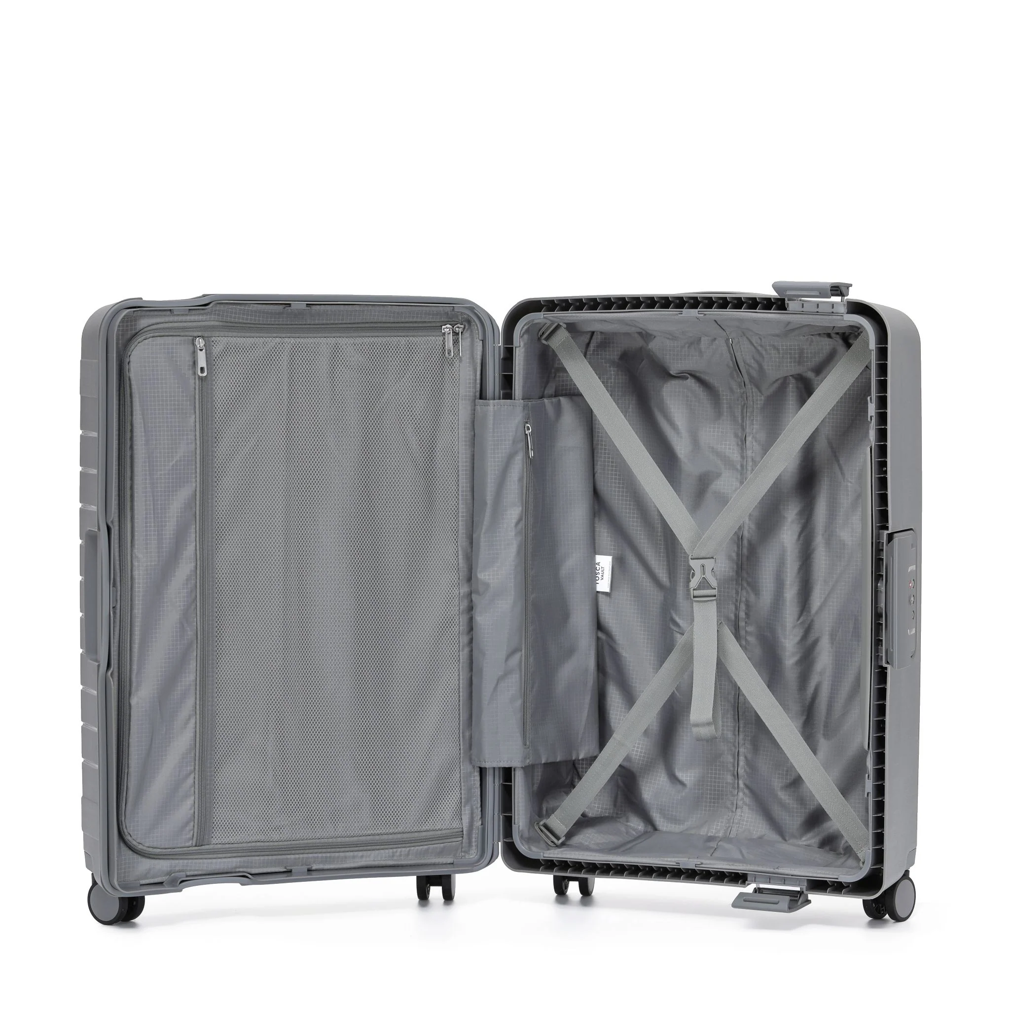 Tosca Vault Collection Polypropylene 67cm Clamp Style Trolley Case TCA219B-Grey - Image 2