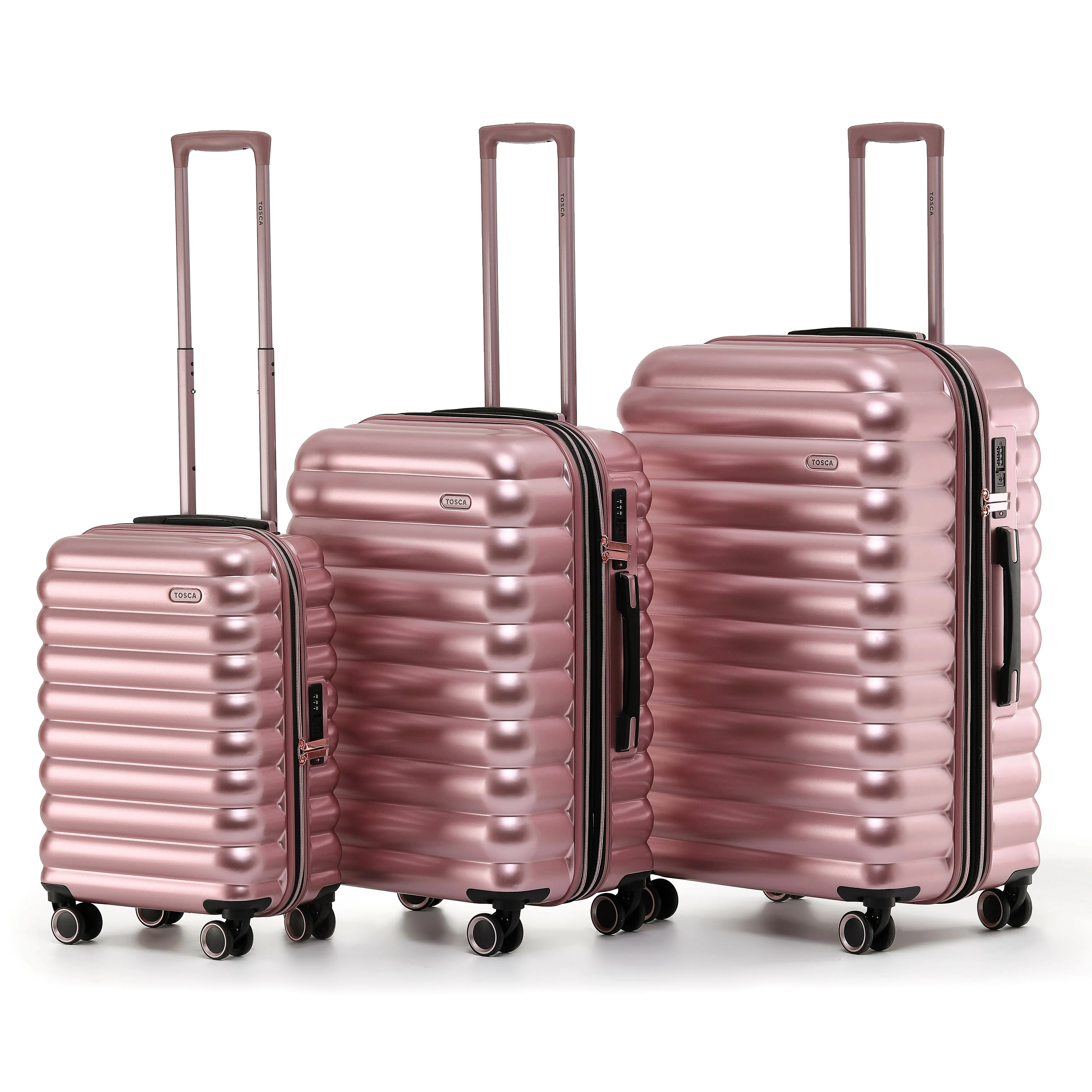 Tosca Como Collection 77cm Polycarbonate trolley case TCA255A-Rose Gold - Image 5