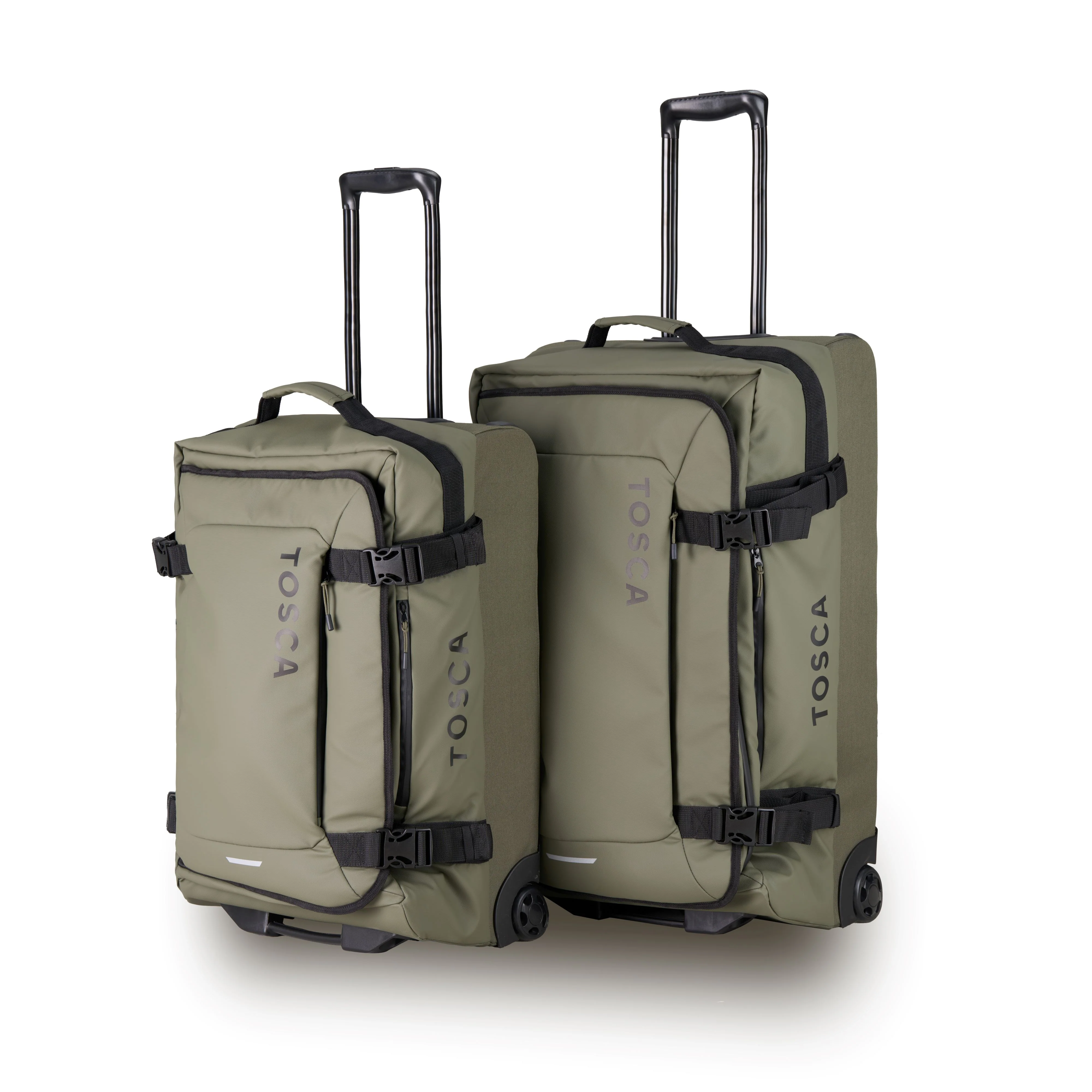 Tosca Delta Collection 2-Wheel Stand up 2-pce Set Travel Bags TCA970-60cm/70cm Khaki - Image 5