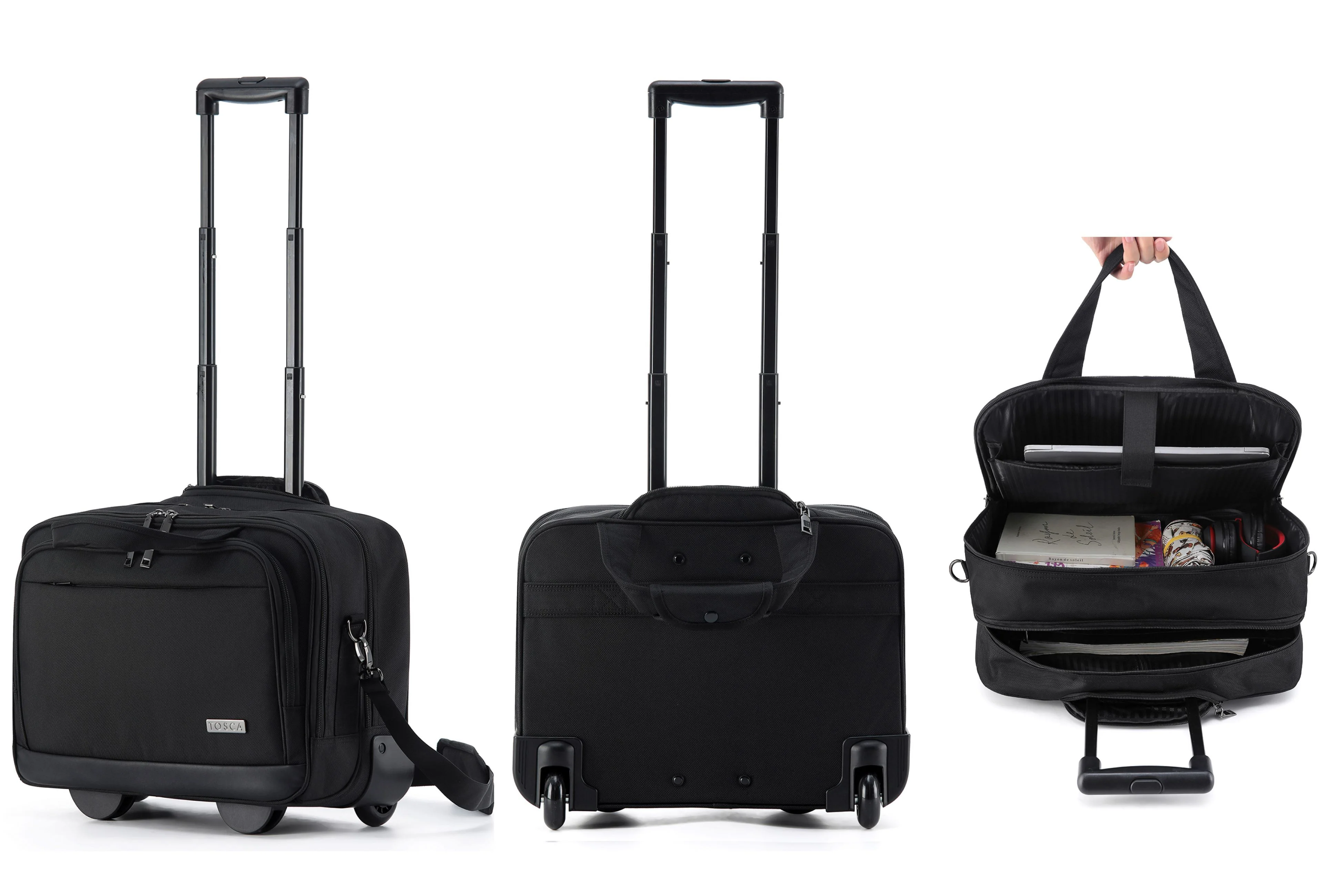Tosca Deluxe Business on-board trolley case TCA0916 Black - Image 5