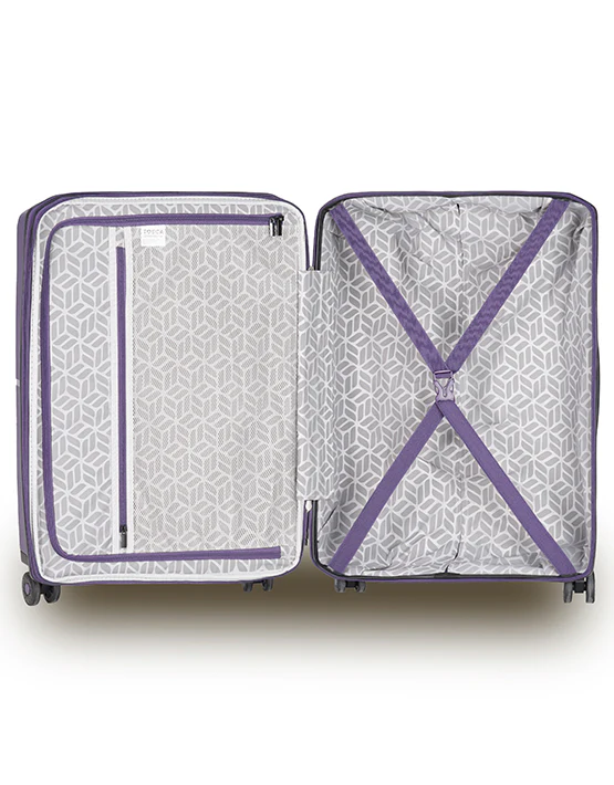 Tosca Globetrotter Collection 66cm-H hard side polypropylene trolley case TCA575B-Purple - Image 3