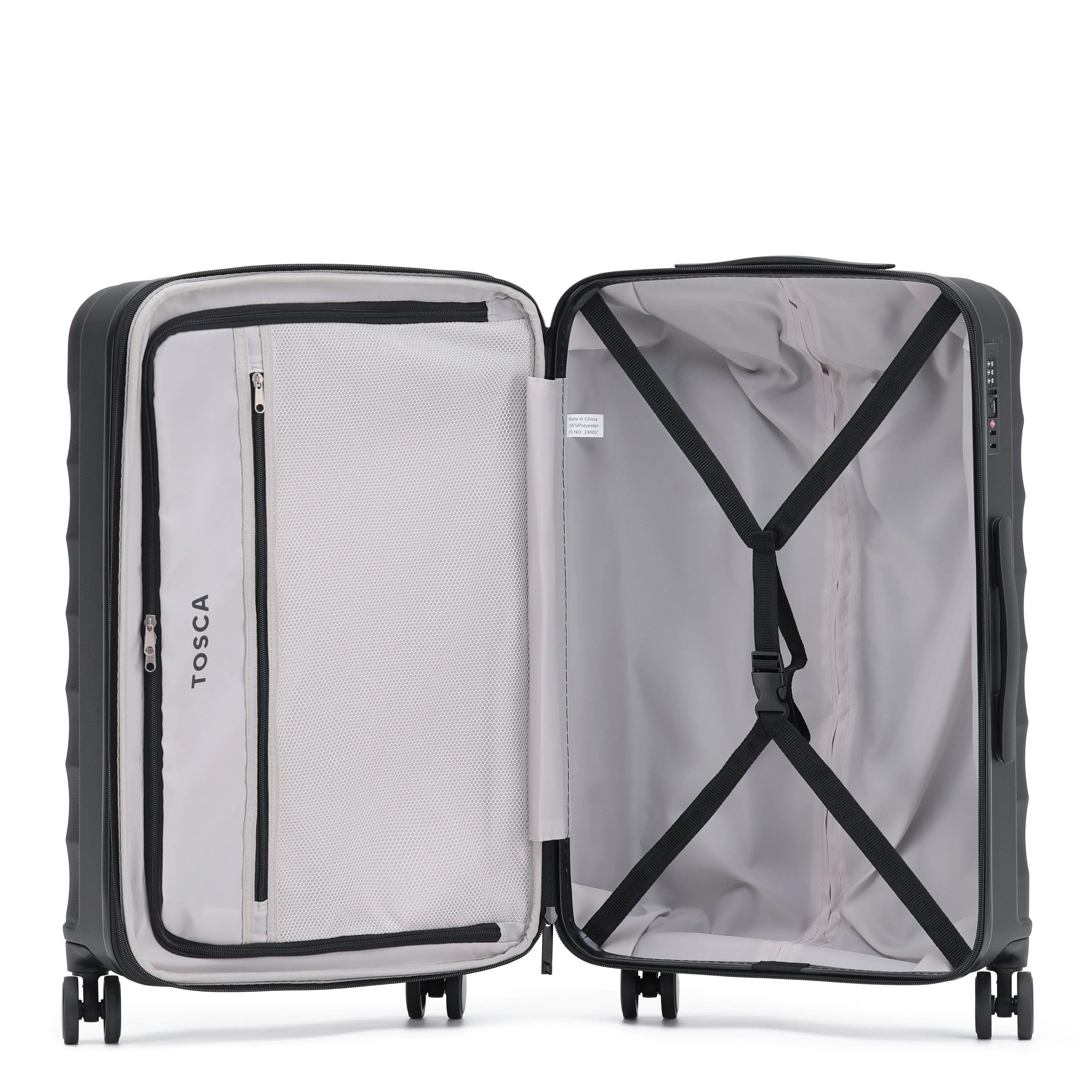 Tosca Interstellar 2.0 Collection Polycarbonate Full set trolleys 79/67/54cm TCA141-Black - Image 3