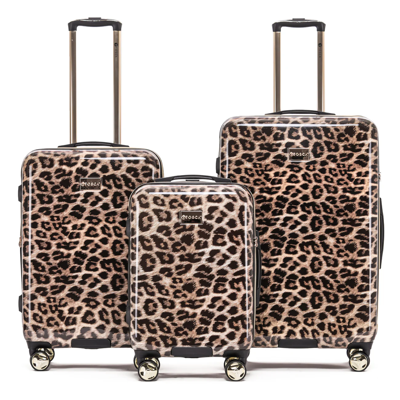 Tosca Carry-on Hard Side Leopard 50cm Polycarbonate Trolley Suitcase TCA111C - Image 6