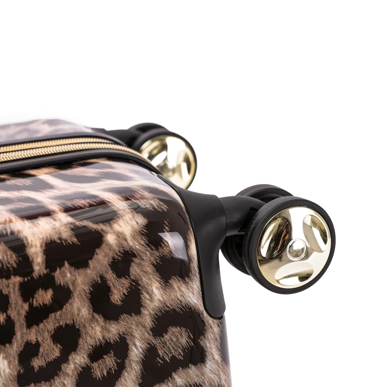 Tosca Checked Hard Side Leopard 78cm Collection Polycarbonate 4-Wheel Suitcase TCA111A Leopard - Image 5