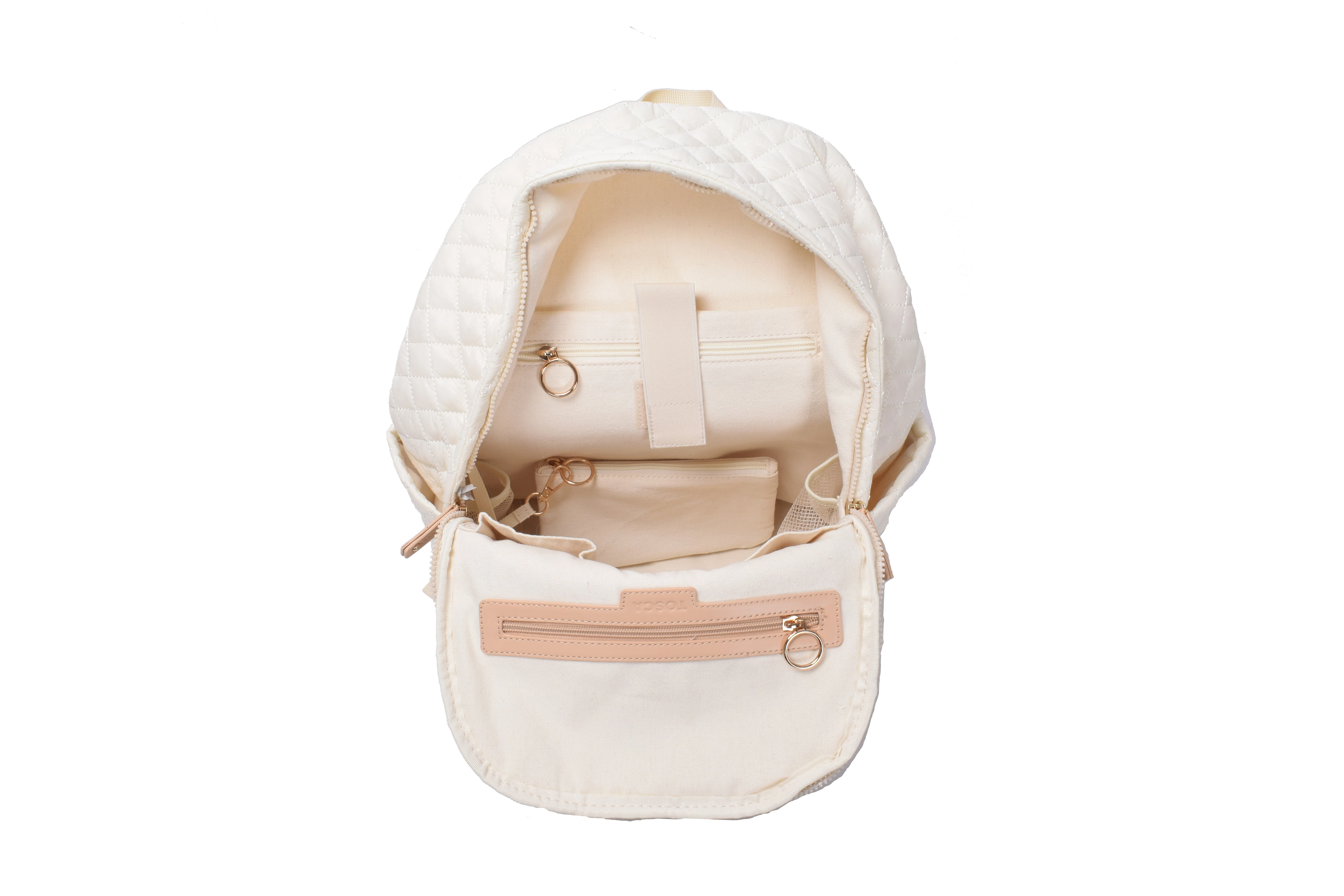 Tosca Metro Collection fashion quilted Backpack MET981-Mushroom - Image 4