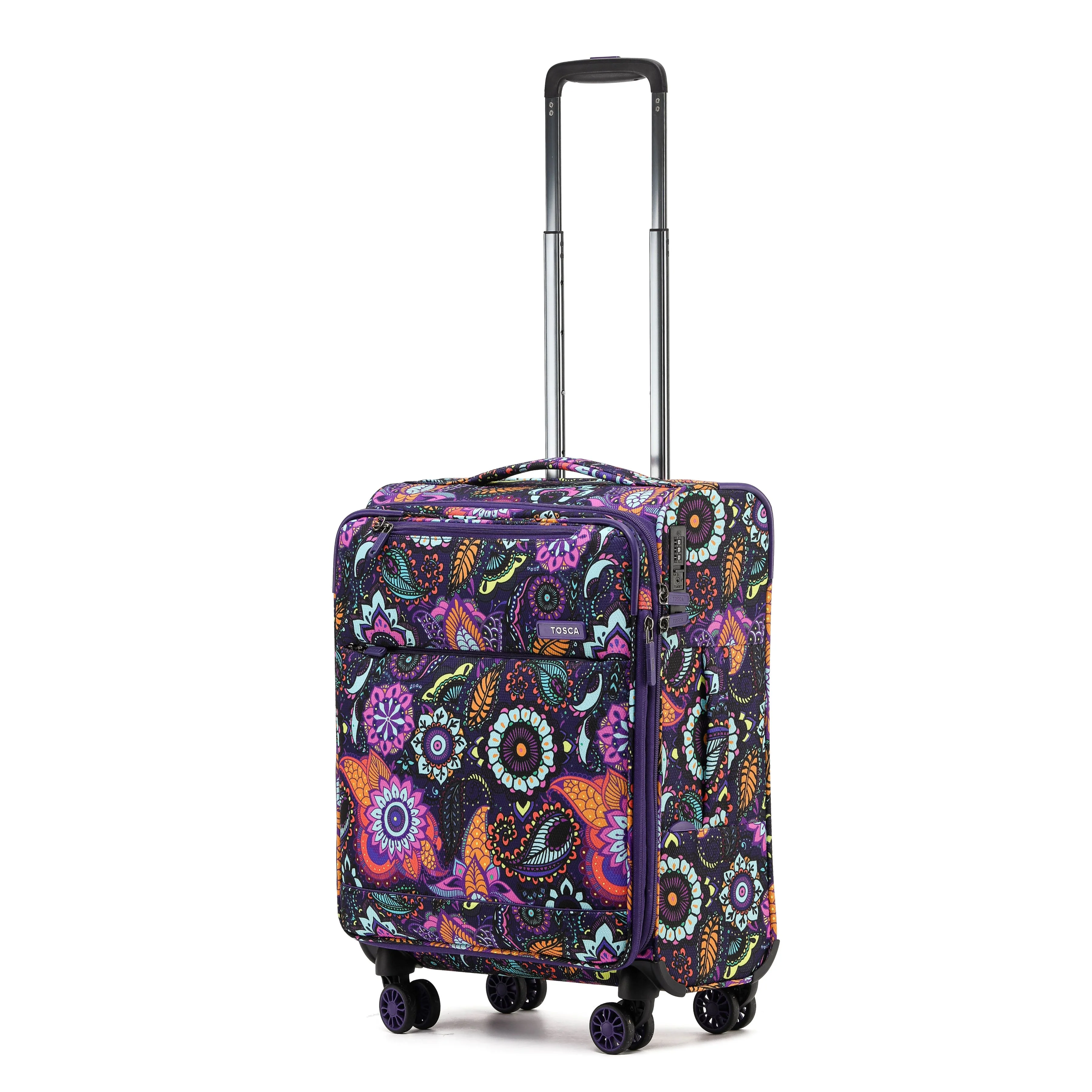 Tosca So-Lite 4.0 Collection 2-Pce Set 79/54cm soft side Trolley cases AIR5055-2 piece set Paisley - Image 5