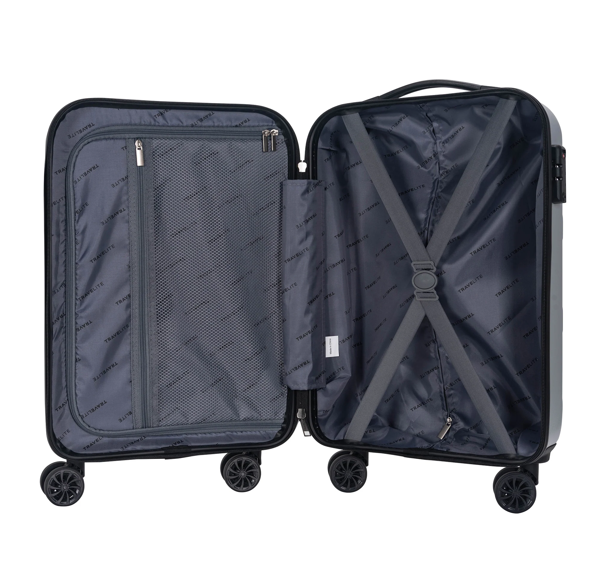 Travel-Lite Rome Collection 57cm-H hard side Carry on trolley case TL-57 Silver - Image 5