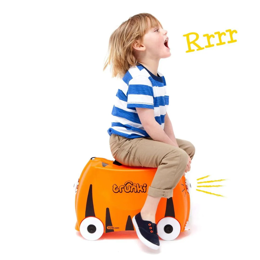 TRUNKI Kids ride-on hard side carry on suitcase T0085-WL01 Tipu Tiger - Image 4