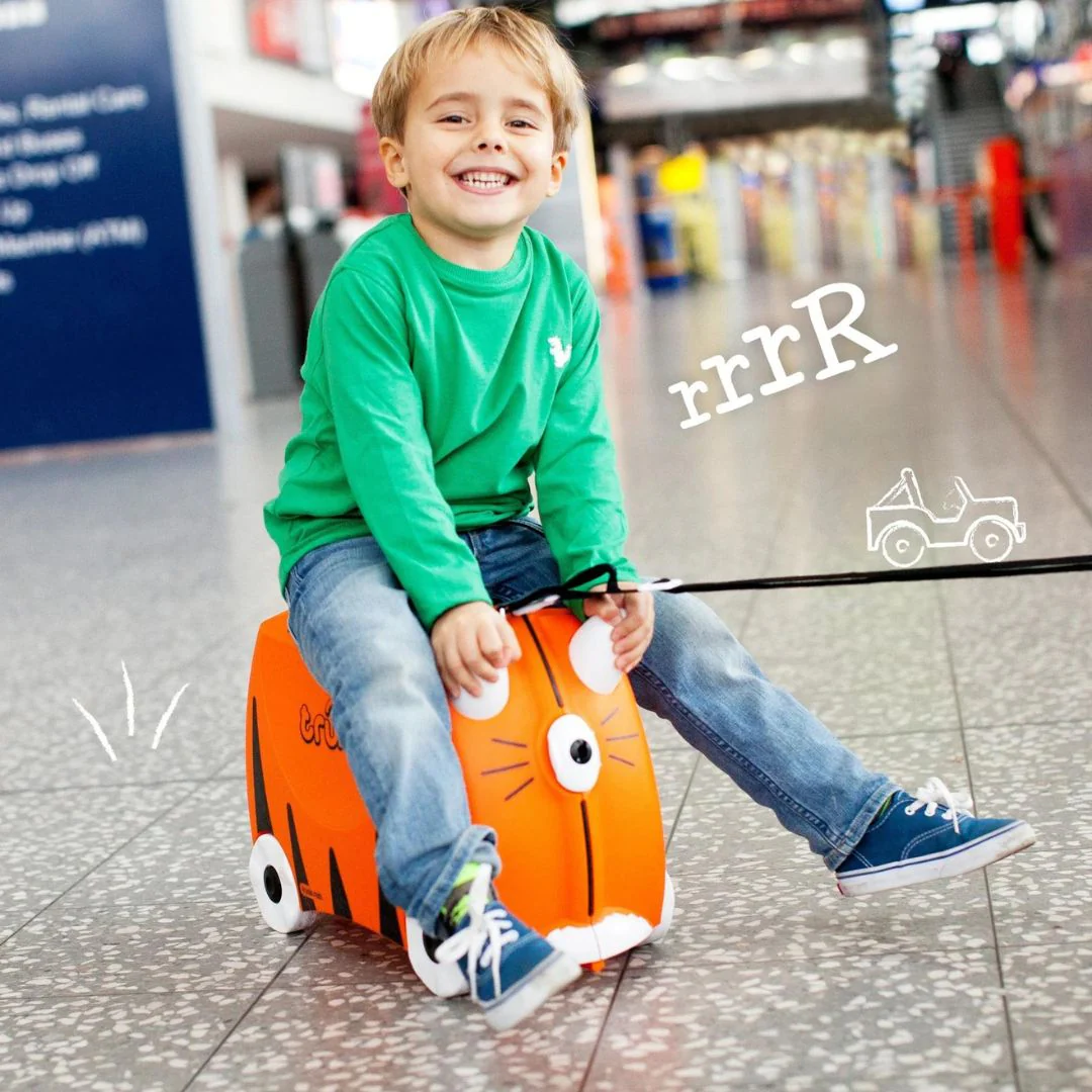 TRUNKI Kids ride-on hard side carry on suitcase T0085-WL01 Tipu Tiger - Image 5
